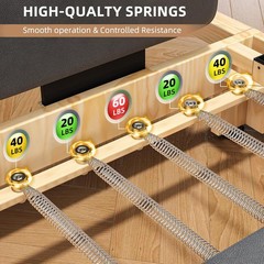92″ Pilates Reformer,Foldable Wooden-Look Pilates Machines for Gym