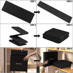 Foldable Yoga Mat for Travel Folding Yoga Mat 6Mm Thick with Carrying Bag, Non-S