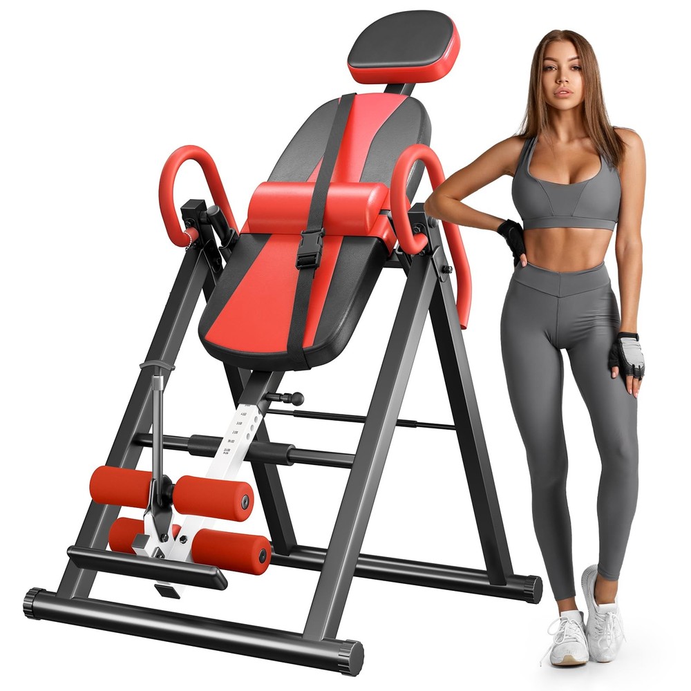 YOLEO Gravity Heavy Duty Inversion Table with Headrest & Adjustable Protectiv…