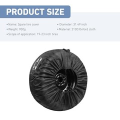 1 PC Spare Tire Covers, 210D Oxford Cloth Sun Protection debris Proof Storage