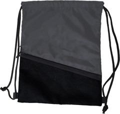 Plain Charcoal Tilt Backsack – Water Resistant Drawstring Bag with Dual Strap Cl