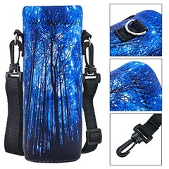 Neoprene 500ML/750ML Water Bottle Bag Carrier – Portable Insulated 1000ML Forest