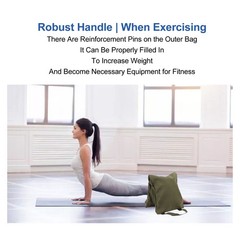 Fillable Yoga Sandbag Durable Military Green For Training