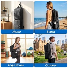 Yoga Mat Bag Carrier Waterproof Yoga Backpack with Multi Pockets, Lightweight…