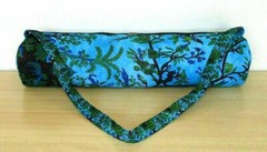 Indian Yoga Bag Tie Dye Mantra 100% Cotton Gym Mat Carrier Bags With Shoulder St
