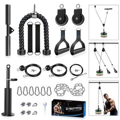 Concho Weight Pulley System, Upgraded Cable Pulley System Gym with Adjustable…