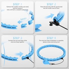 6 Extra Links Weighted Hula Circle-Plus Size Accessories For Adults Weight Loss