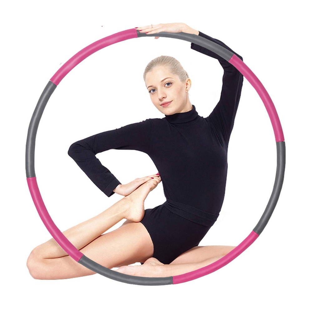 Fitness Exercise Weighted Hoop, Detachable and Size Adjustable Design, Lose W…