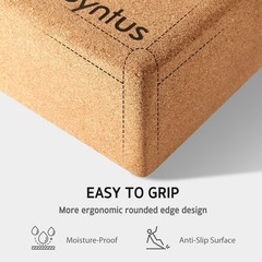 Yoga Block and Strap Set – 2 Non-Slip Foam Blocks 9x6x4″ + 8FT D-Ring Strap for