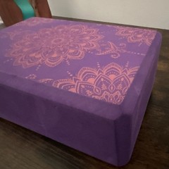 Purple & Pink Mandala Print Foam Yoga Block for Unisex Adults, 1 Item Never Used