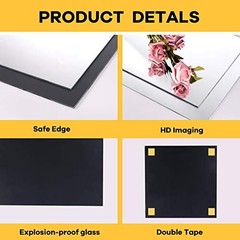 Gym Mirrors for Home Gym Wall Large, 16PCS Glass Wall Mirror Tiles, 12″