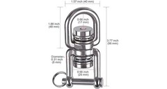 Swing Swivel with 2 Bearing, 360° Rotation, 770LB Capacity, Safest Rotational