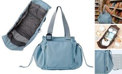 Everyday Bag Tote for Women, Spacious Diaper Bag with 16 Pockets, Cloud Blue