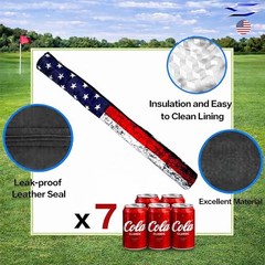 Polar Caddy Insulated Golf Bag Cooler Sleeve – Discreet 7 Can Distressed Flag
