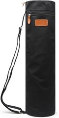 Canvas Yoga Mat Bag with Adjustable Strap & Pockets, Full-Zip Travel Gym Tote…