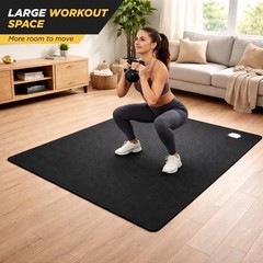 Oversized 6â€™ X 4â€™ Extra Large Workout Mat with Carry Bag & Straps â€” Hea…