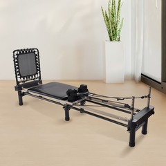 Aero Pilates Foldable Reformer Fitness Machine with Cardio Rebounder (Open Box)