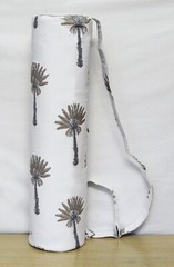 Indian The Silver Gold Palm Tree Hand Block Printed Yoga Mat Carrier Gym Bags