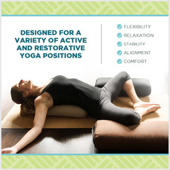 Natural Hemp Yoga Bolster – Studio Grade Soft Yet Firm Support with Cover