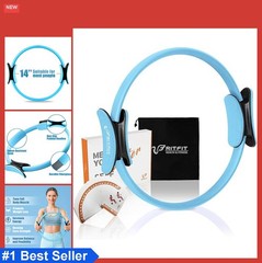 Pilates Ring 15 Inch Fiberglass Core Toning Circle for Inner Outer Thighs with