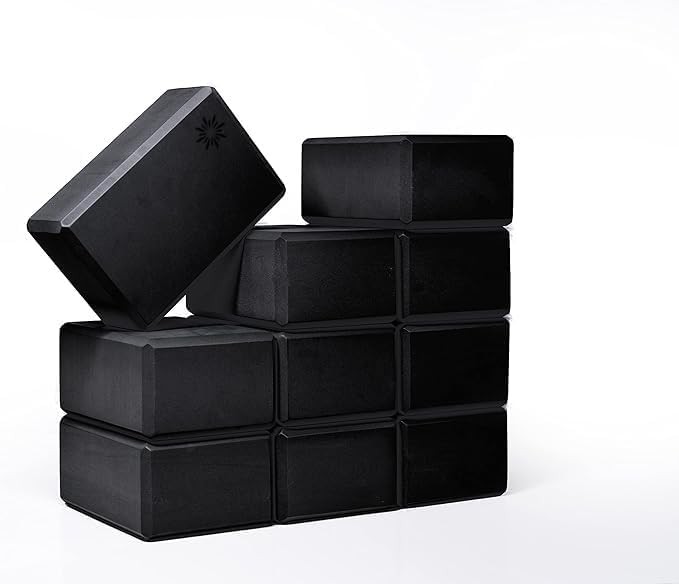4″ Yoga Block 10 Pack Bulk EVA Foam Yoga Blocks Firm and Supportive Yoga Brick