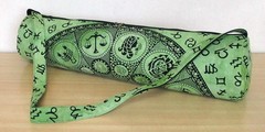 Indian Green Zodiace Yoga Mat Carrier Bag Mandala Large Shoulder Strap