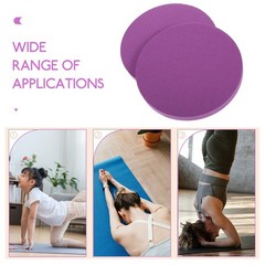 2Pcs Purple Yoga Mat Thick Knee Elbow Pads Durable Cushion for Home Fitness