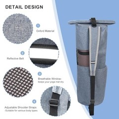 Yoga Mat Storage Bag with Breathable Mesh Window & Large Pockets – Travel Friend