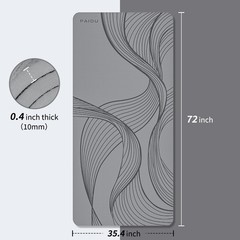 PAIDU Large Yoga Mat-72’x36’x0.4’ Extra Width ＆ Thick,C