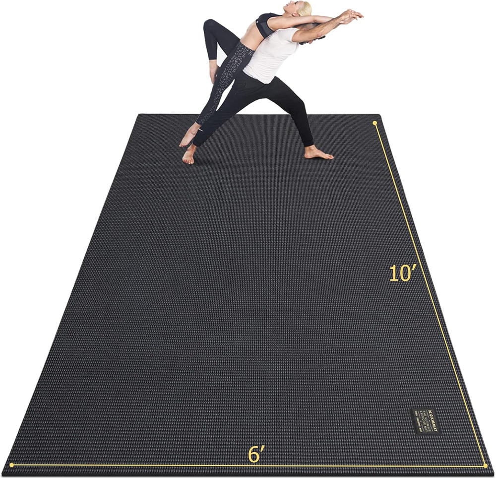 Extra Thick Non-Slip Yoga Mat for Home Gym – 12’X6′, 10’X6′, 6’X8′ Sizes