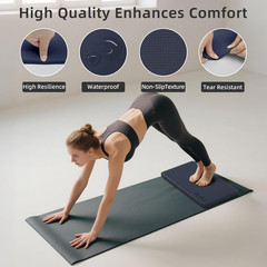Yoga Knee Pad Foldable, TPE Soft Pad 24*17*0.5Inch (Folding Size 17*12*1Inch) fo