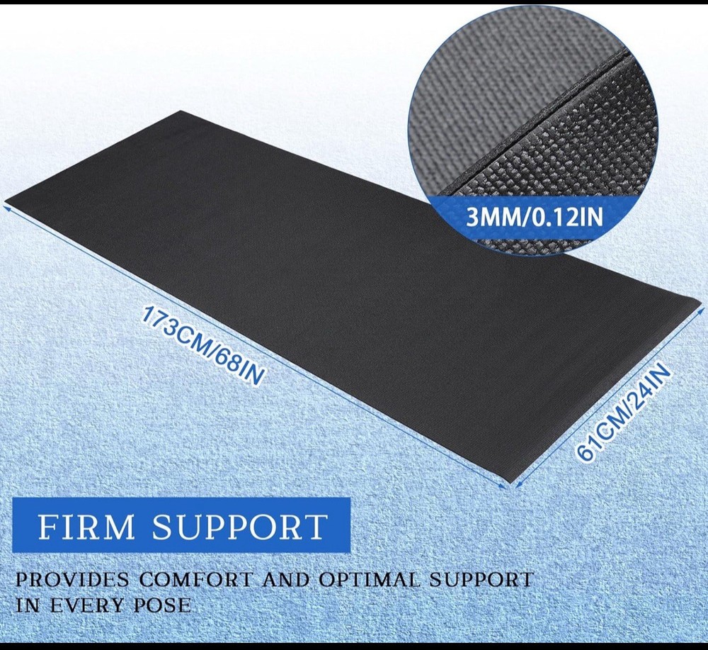 Riakrum Yoga Mat Workout Mat with Strap 68 x 24 Inch Fitness Gym Mat Non Slip
