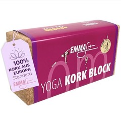 Yoga Block Natural Cork 75mm for Asanas Pilates Fitness Meditation Gymnastics