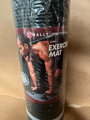 Bally Total Fitness 10MM Fitness Yoga Mat Black One Size Exercise Mat New