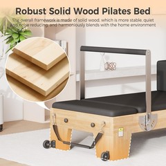 Pilates Reformer for Home Gym Solid Wood Pilates Reformer Machine with Springs