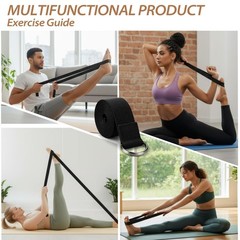 6 Pcs Cork Yoga Blocks with Straps – Non-Slip High Density Exercise Bricks for S