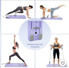 Fitvids 5 in 1 Multi Purpose Pilates Reformer Board Set and Core Trainer, Purple