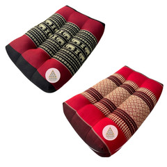 Thai Floor Cushion Kapok Pillow Meditation Yoga Headrest Handmade x 2 pattern