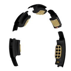 5908261681622 HHM13 NEW HULA HOP BLACK/GOLD Z MAGNESAMI I OBCIĄŻNIKIEM + LICZNIK