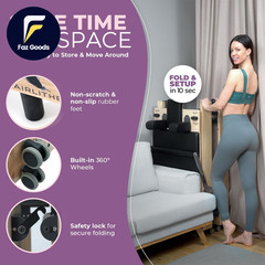 Foldable Pilates Reformer Machine for Home Workouts Wooden Pilates Reformer