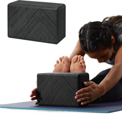 Gaiam Yoga Block – Supportive Latex-Free Eva Foam – Soft Non-Slip Surface with B