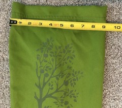 Green Tote Bag for Exercise Yoga Mat Cargo Button Pocket Strap approx 28×9”