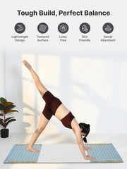 Organic Herbal Cotton Yoga Mat, Yoga Mat, 2’6FT Meditation Yoga Mat, Non- slip