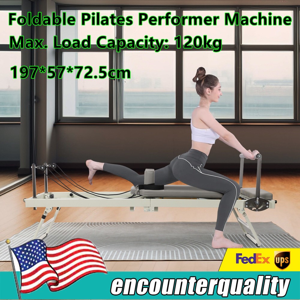 Pilates Reformer Machine Foldable Yoga Fitness Pilates Exercise Equipment 120kg