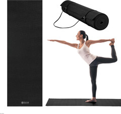 Gaiam Essentials 1/4″ Thin (6Mm) Yoga & Pilates, Fitness & Exercise Mat with Eas