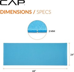 CAP Non-Slip Yoga Mat, Lightweight, Textured Grip, Portable, 3mm Thick