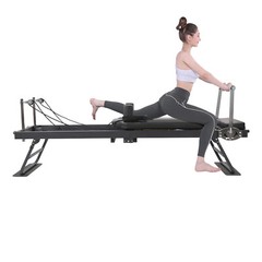 Pilates Reformer,Dpiolrcag Foldable Pilates Machine & Equipment for Home Black