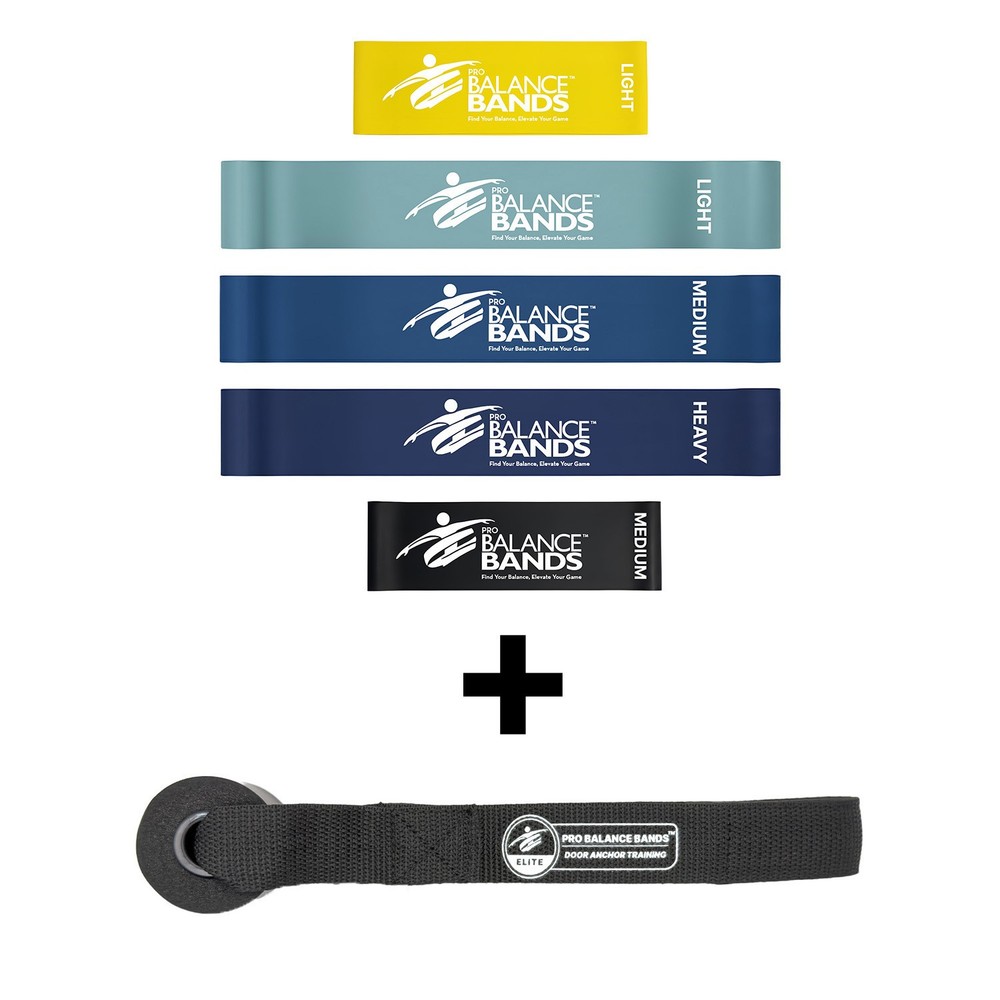 Pro Balance Bands 5 Band Premium Set + Pro Balance Elite Door Anchor Bundle
