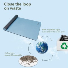 Wide Yoga Mat-80cm Non Slip Extra Thick 1/3” Fitness Exercise Mat TPE Materi…