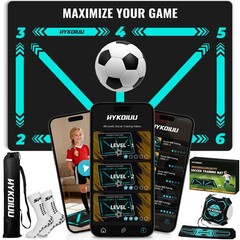 Soccer Training Mat With Instructional Video Improve Strength,Agility blue